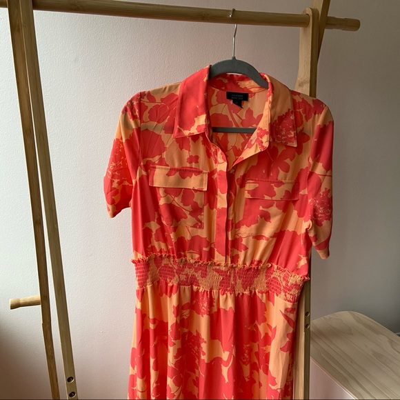 Halogen x Atlantic Pacific Orange Shirt Dress - Picture 7 of 11
